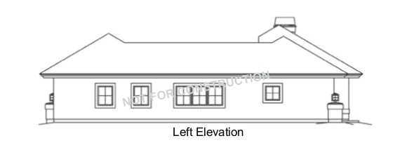 Home Plan Left Elevation of this 3-Bedroom,2254 Sq Ft Plan -138-1284