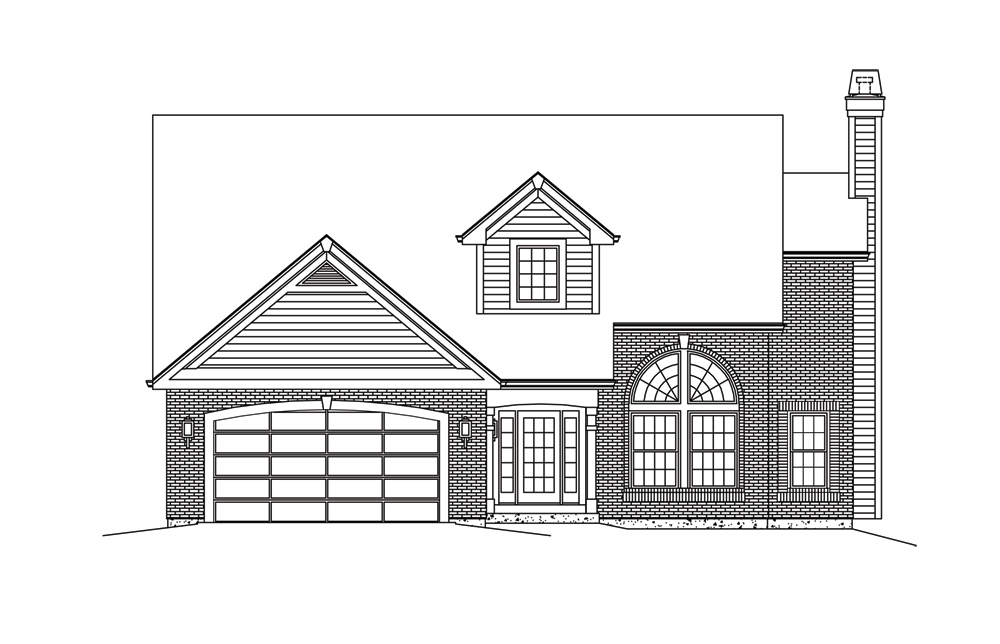 Home Plan Front Elevation of this 3-Bedroom,2360 Sq Ft Plan -138-1285