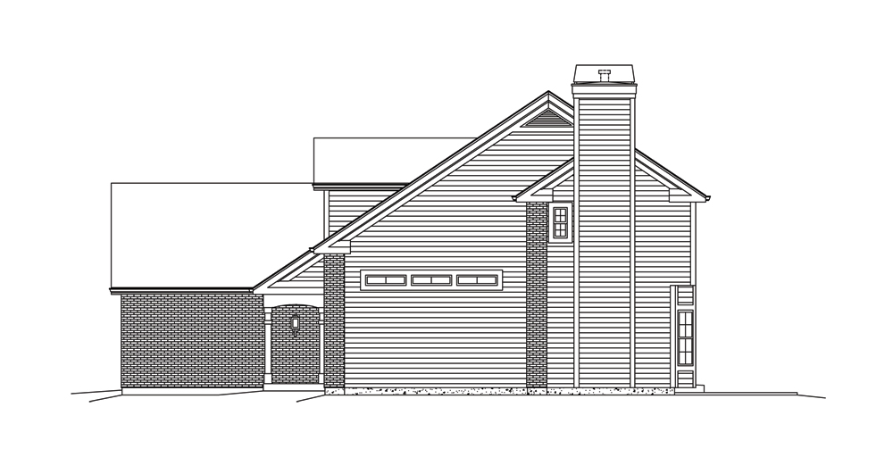 Home Plan Right Elevation of this 3-Bedroom,2360 Sq Ft Plan -138-1285