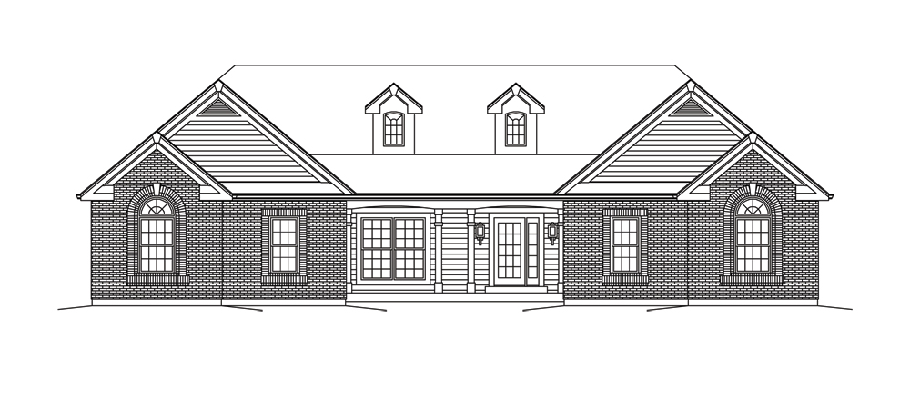 Home Plan Front Elevation of this 3-Bedroom,2025 Sq Ft Plan -138-1286