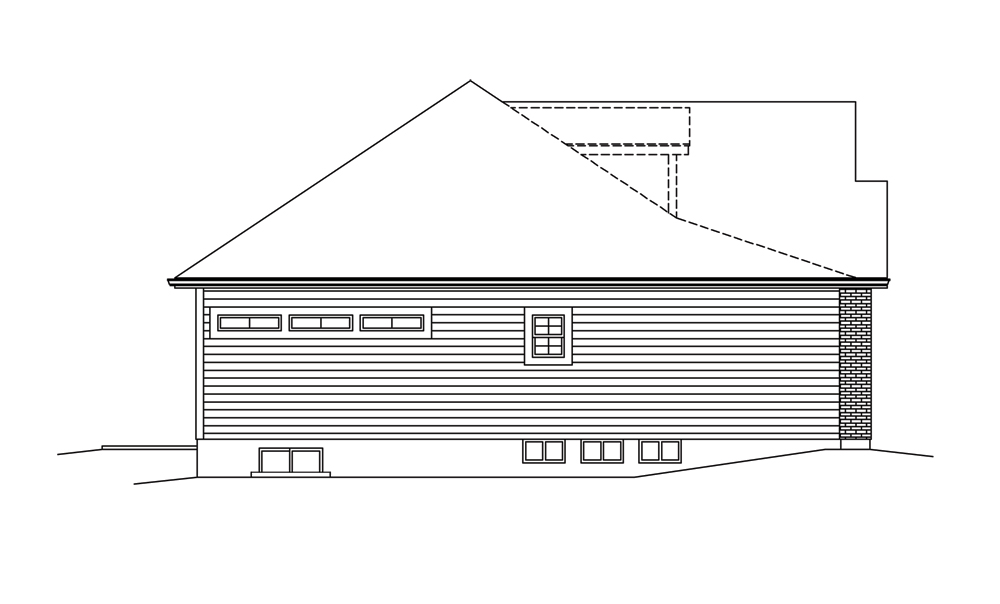 Home Plan Left Elevation of this 3-Bedroom,2025 Sq Ft Plan -138-1286