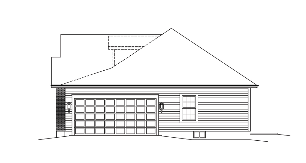 Home Plan Right Elevation of this 3-Bedroom,2025 Sq Ft Plan -138-1286
