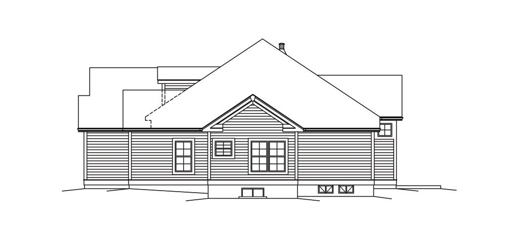 Home Plan Right Elevation of this 4-Bedroom,2241 Sq Ft Plan -138-1290