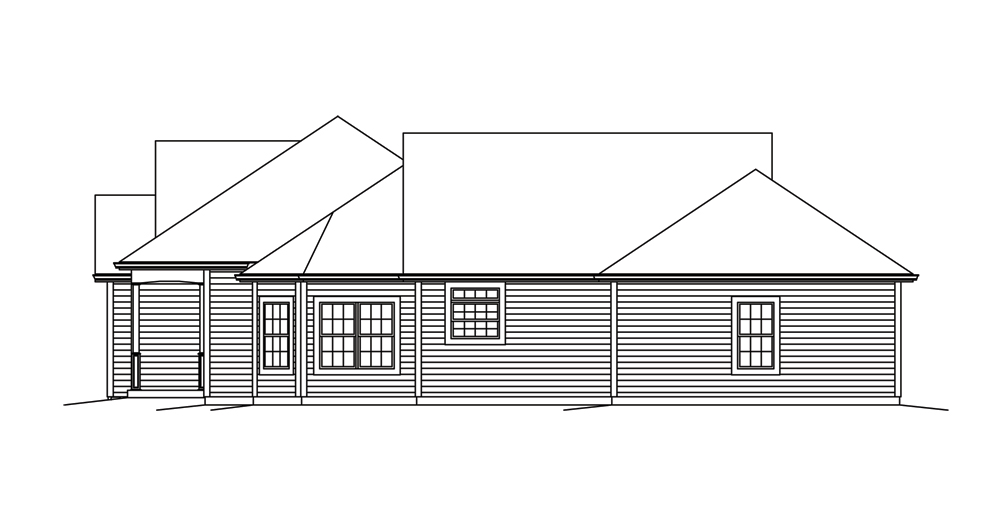 Home Plan Right Elevation of this 3-Bedroom,2487 Sq Ft Plan -138-1292