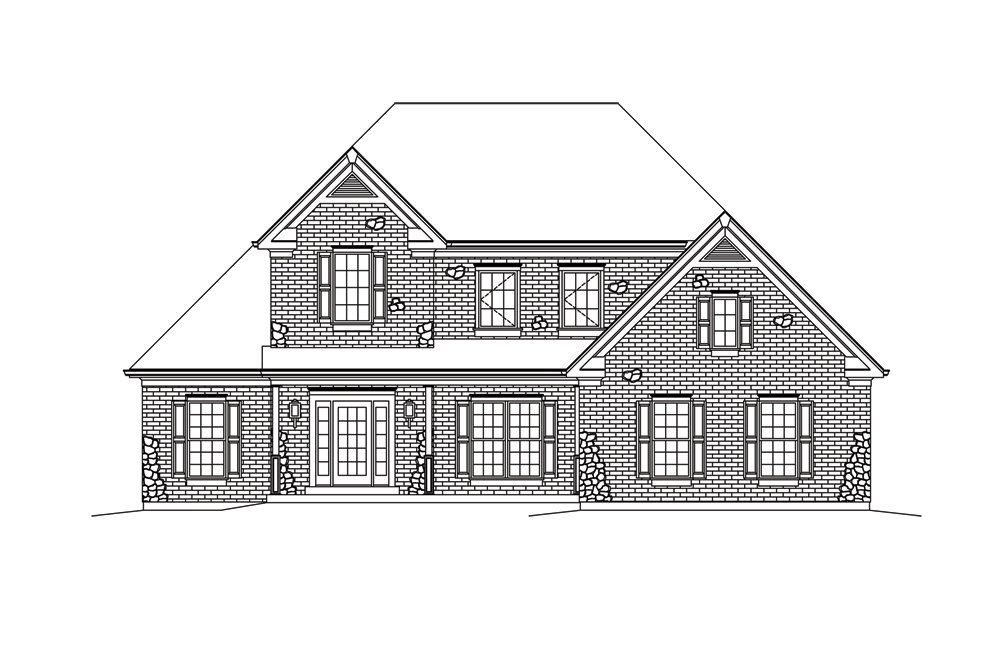 Home Plan Front Elevation of this 3-Bedroom,2205 Sq Ft Plan -138-1293