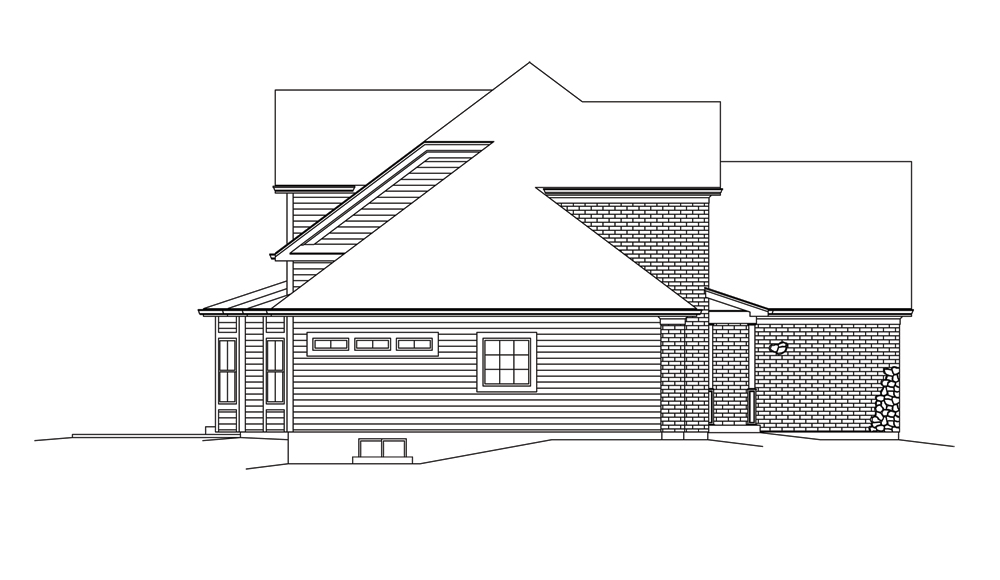 Home Plan Left Elevation of this 3-Bedroom,2205 Sq Ft Plan -138-1293