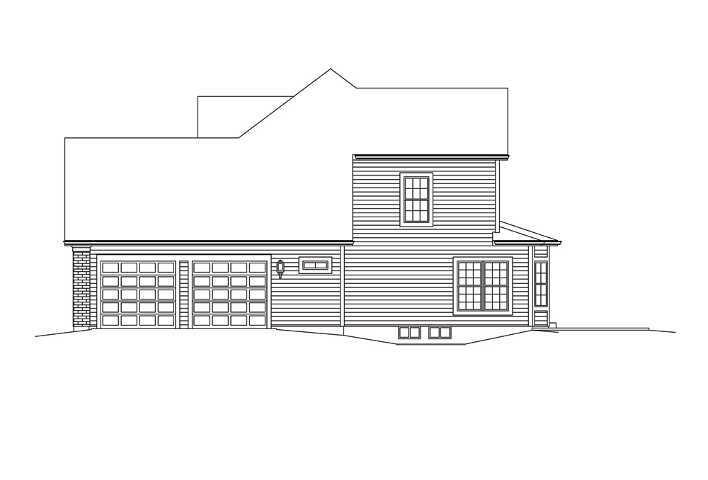 Home Plan Right Elevation of this 3-Bedroom,2205 Sq Ft Plan -138-1293