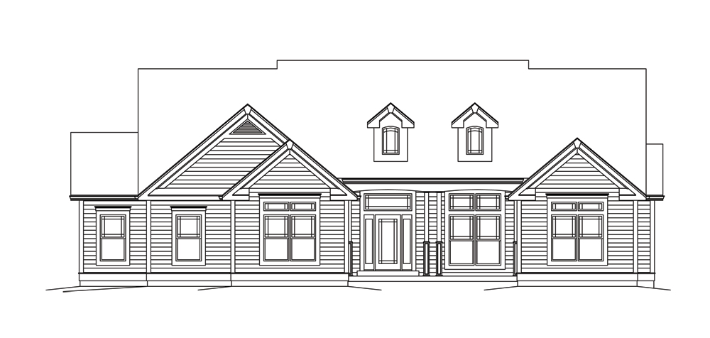 Home Plan Front Elevation of this 4-Bedroom,2241 Sq Ft Plan -138-1295