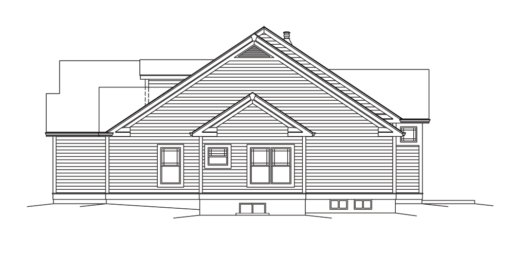 Home Plan Right Elevation of this 4-Bedroom,2241 Sq Ft Plan -138-1295