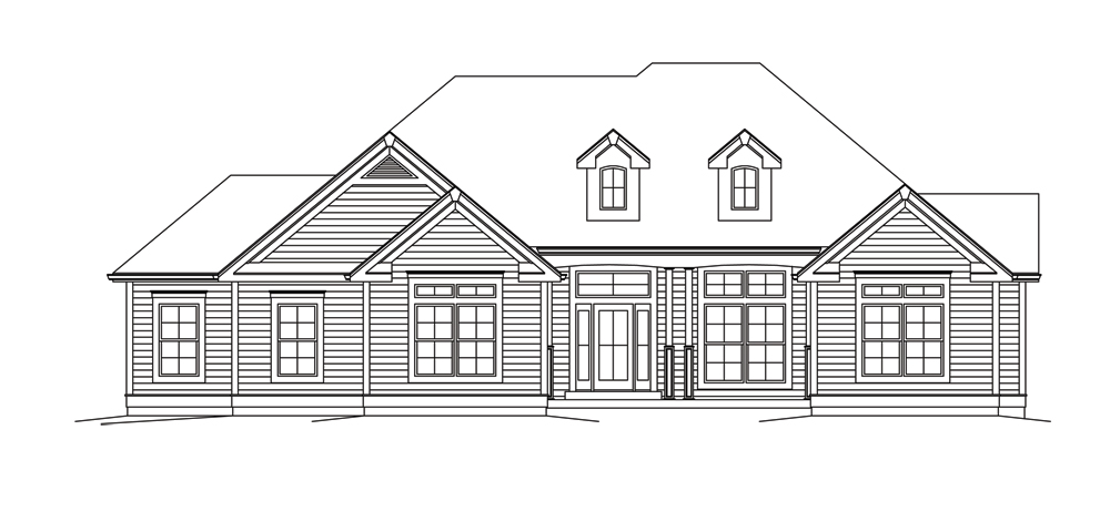Home Plan Front Elevation of this 4-Bedroom,2241 Sq Ft Plan -138-1295