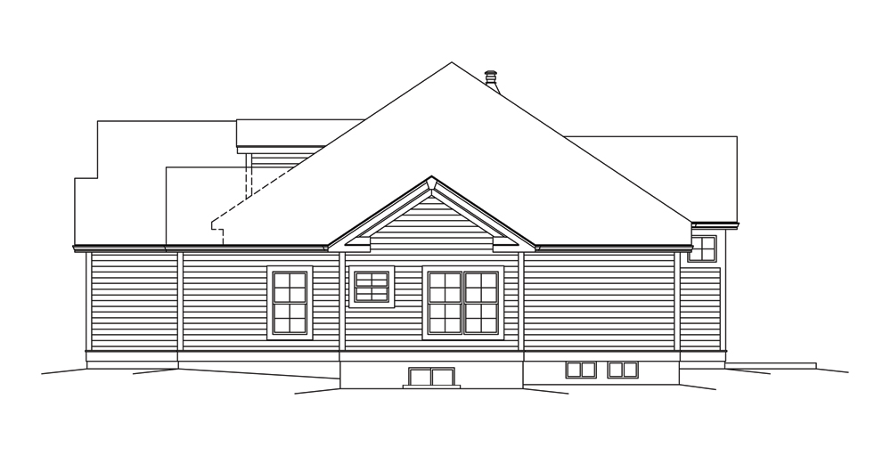 Home Plan Right Elevation of this 4-Bedroom,2241 Sq Ft Plan -138-1295