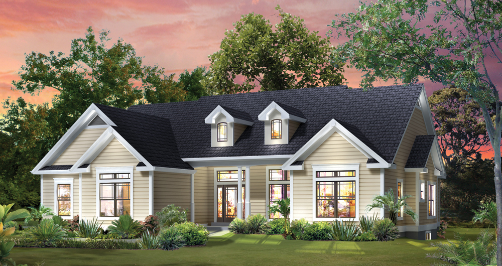 Front elevation of Traditional home (ThePlanCollection: House Plan #138-1295)