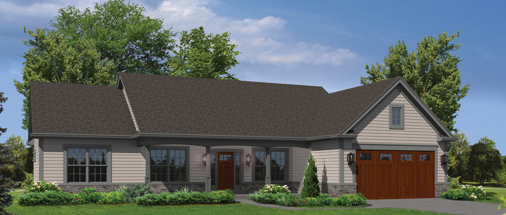 Front elevation of Country home (ThePlanCollection: House Plan #138-1305)