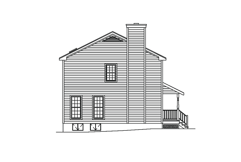 Home Plan Left Elevation of this 3-Bedroom,1998 Sq Ft Plan -138-1309