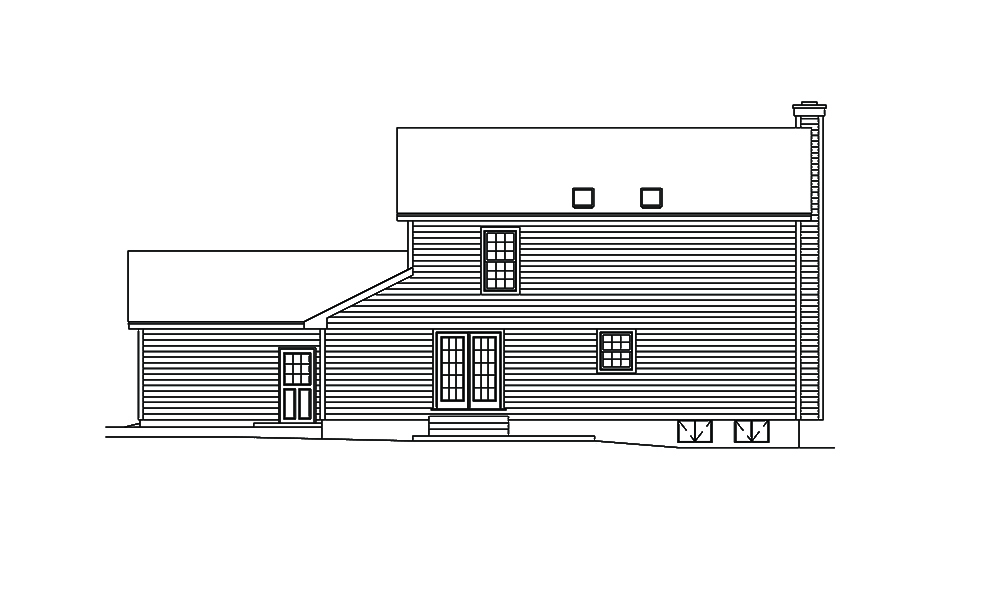 Home Plan Rear Elevation of this 3-Bedroom,1998 Sq Ft Plan -138-1309