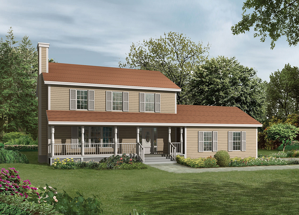 Front elevation of Country home (ThePlanCollection: House Plan #138-1309)