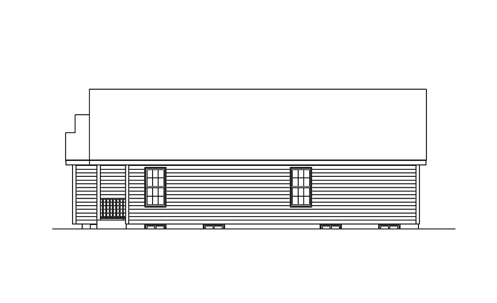 Home Plan Right Elevation of this 3-Bedroom,1396 Sq Ft Plan -138-1310