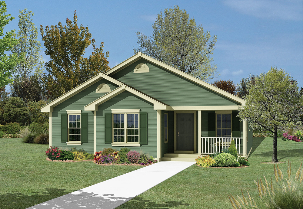 Front elevation of Ranch home (ThePlanCollection: House Plan #138-1310)