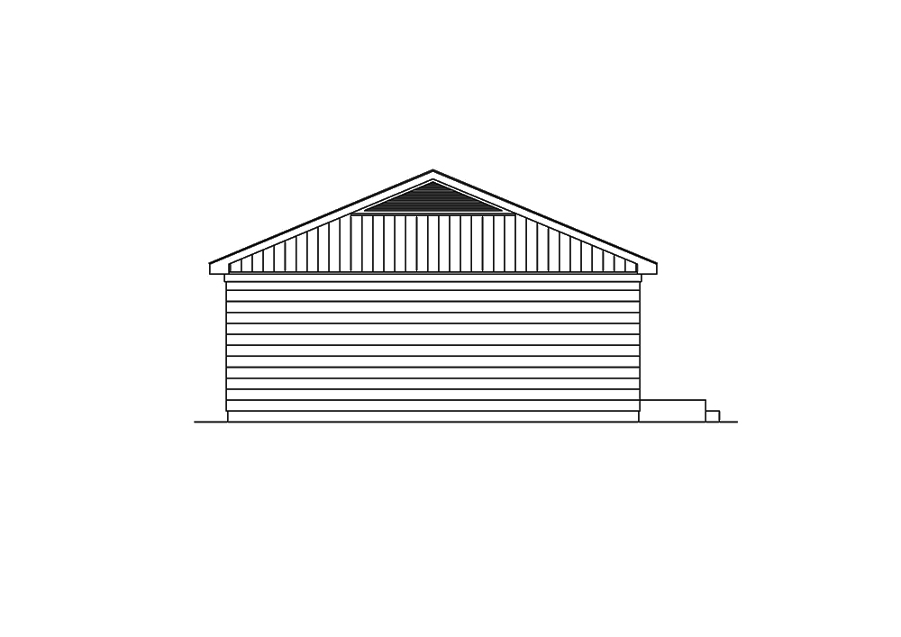 Home Plan Left Elevation of this 4-Bedroom,1300 Sq Ft Plan -138-1313