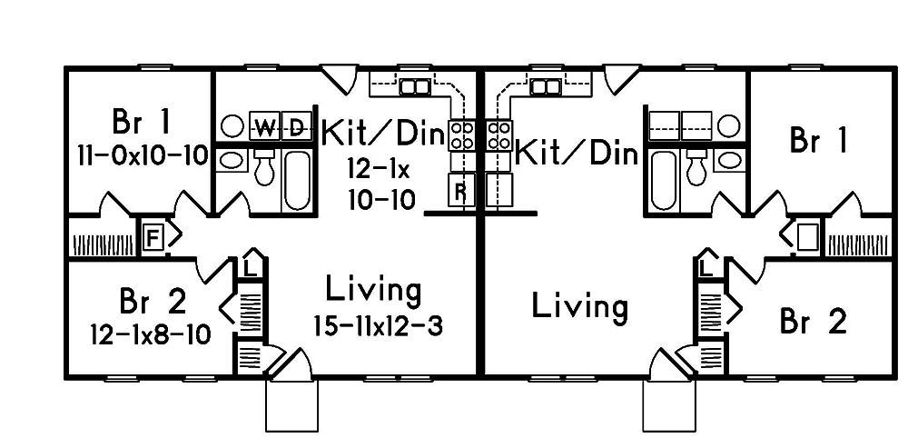 Floor Plan First Story of Country Plan #138-1314