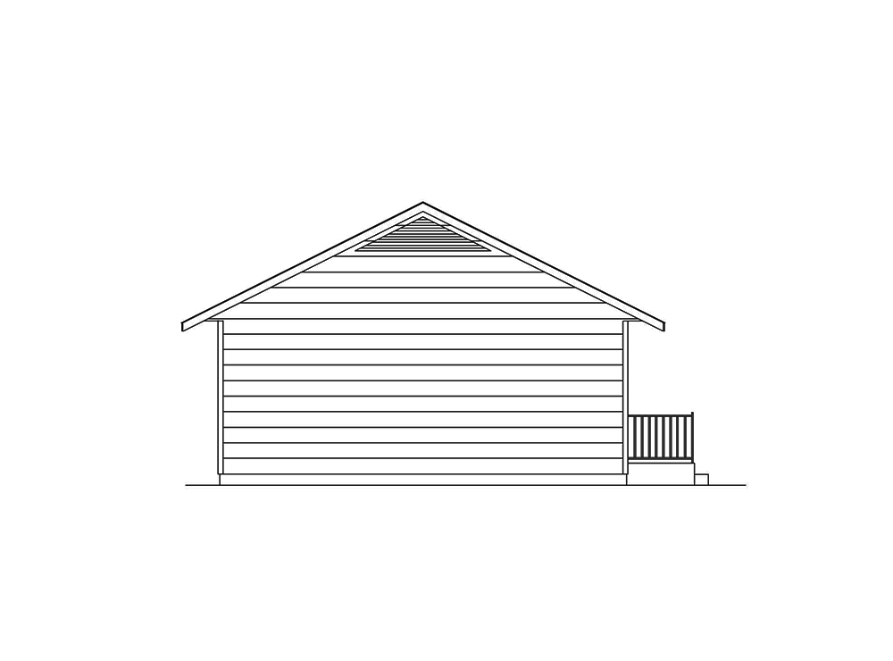 Home Plan Left Elevation of this 4-Bedroom,1536 Sq Ft Plan -138-1314