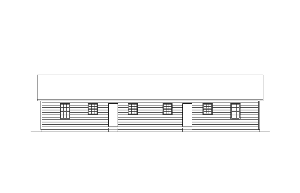 Home Plan Rear Elevation of this 4-Bedroom,1536 Sq Ft Plan -138-1314