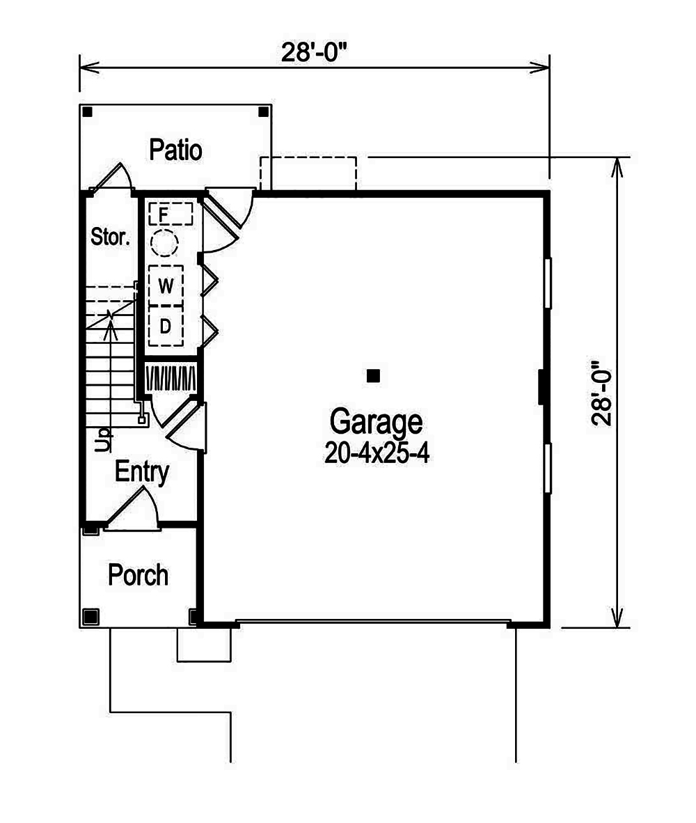Floor Plan First Story of Country Plan #138-1318