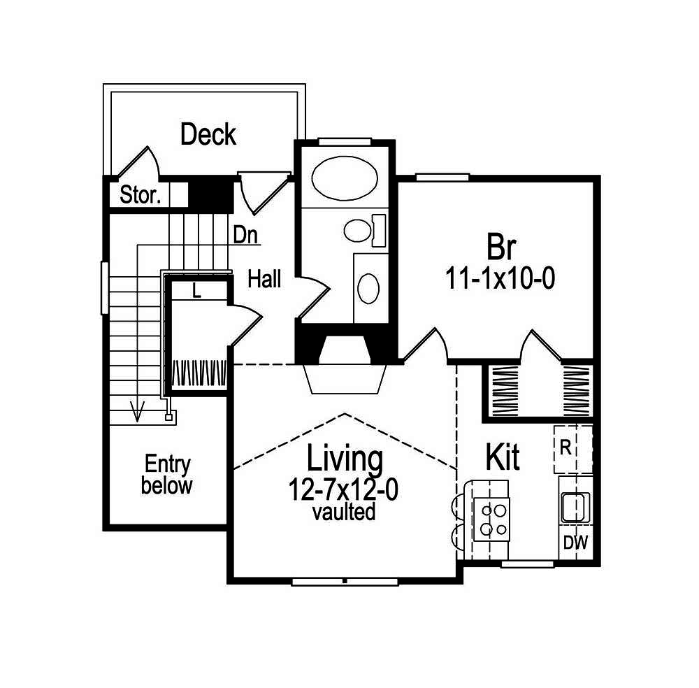 Floor Plan Second Story of Country Plan #138-1318