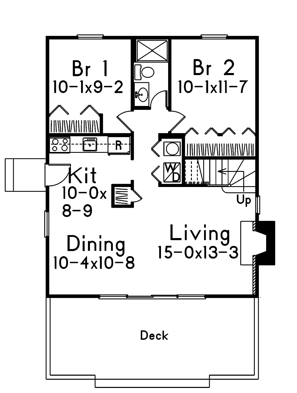 Floor Plan First Story of Vacation Homes Plan #138-1325