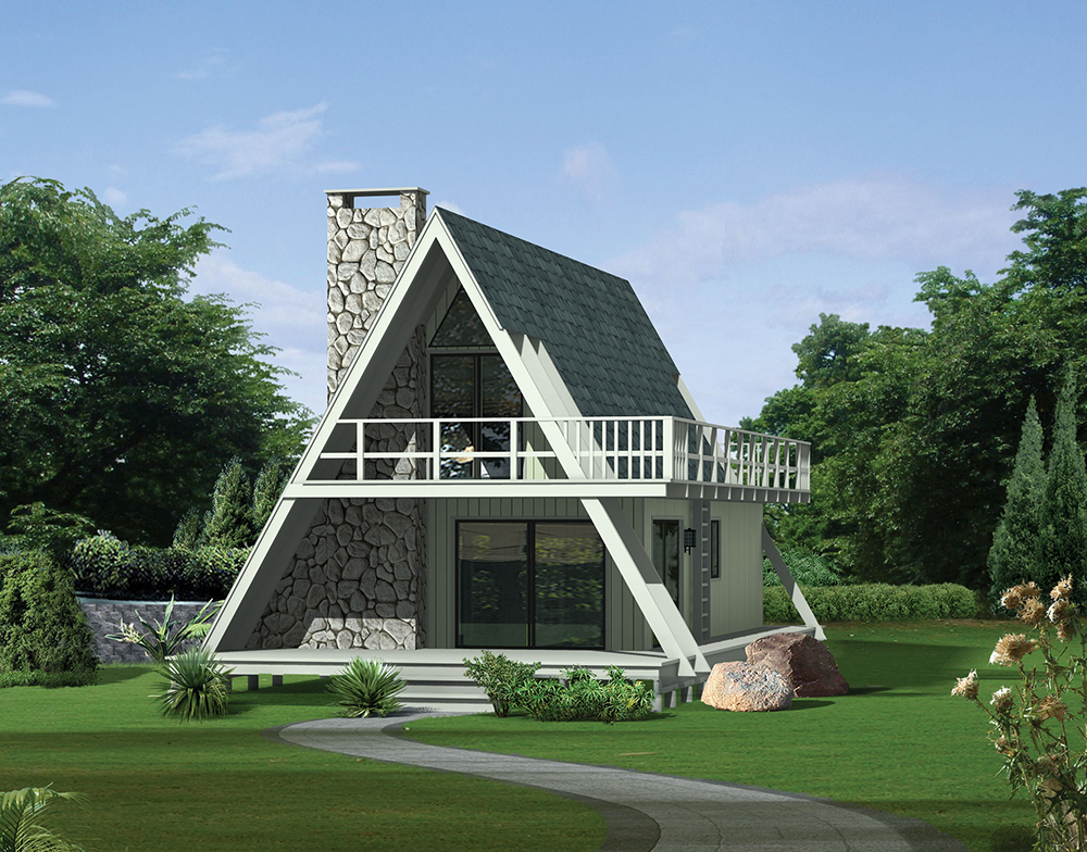 Front elevation of Vacation Homes home (ThePlanCollection: House Plan #138-1326)