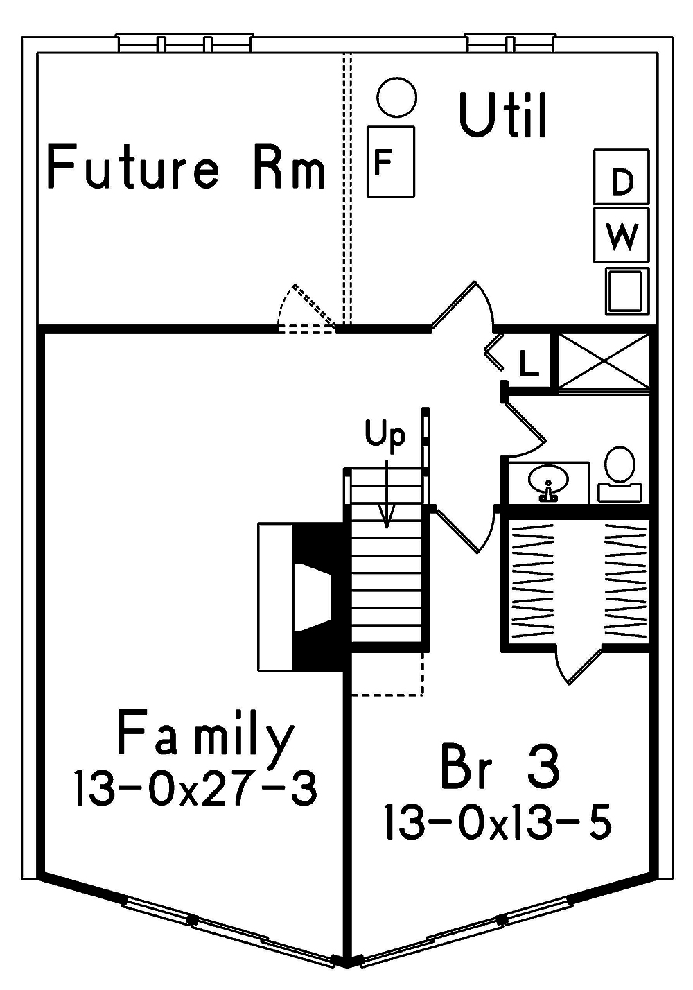 Floor Plan Second Story of Vacation Homes Plan #138-1329
