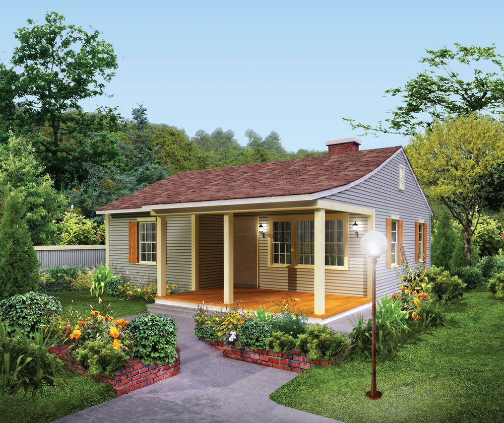 Front elevation of Country home plan (ThePlanCollection: House Plan #138-1331)