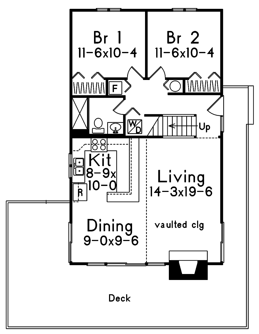 Floor Plan First Story of Country Plan #138-1332
