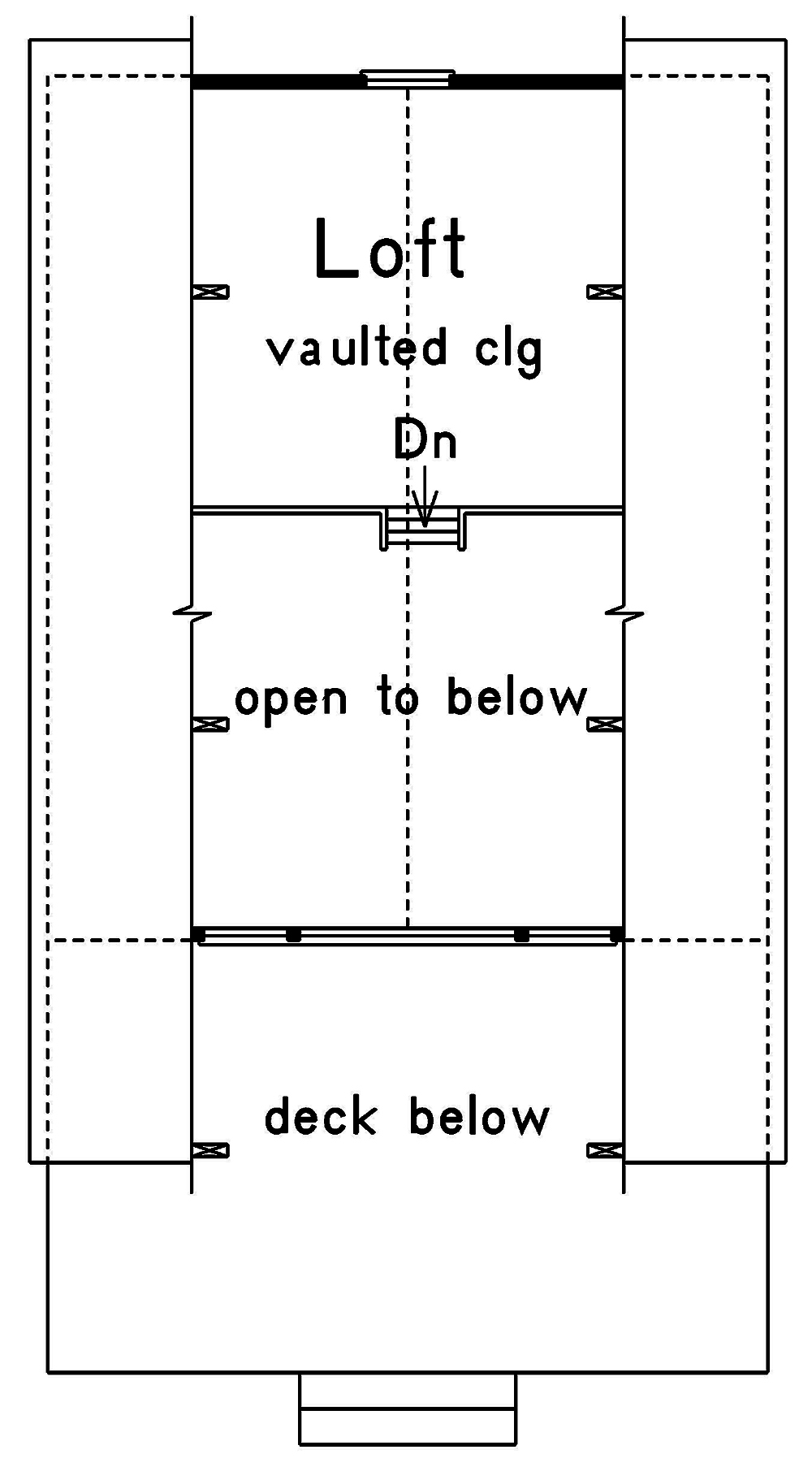 Floor Plan Second Story of A Frame Plan #138-1333