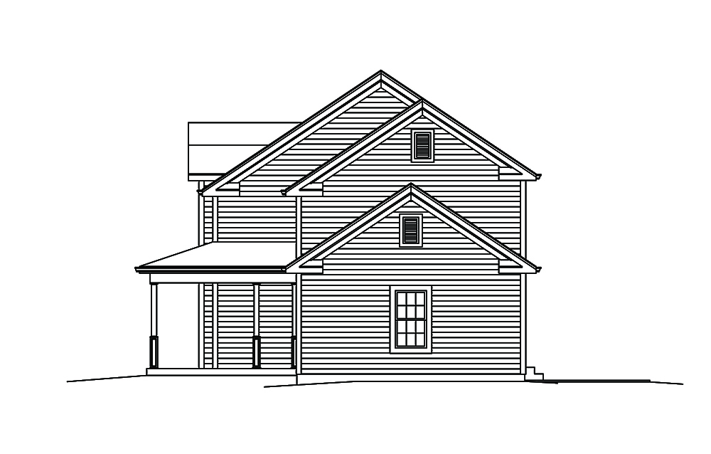 Home Plan Right Elevation of this 3-Bedroom,2555 Sq Ft Plan -138-1336