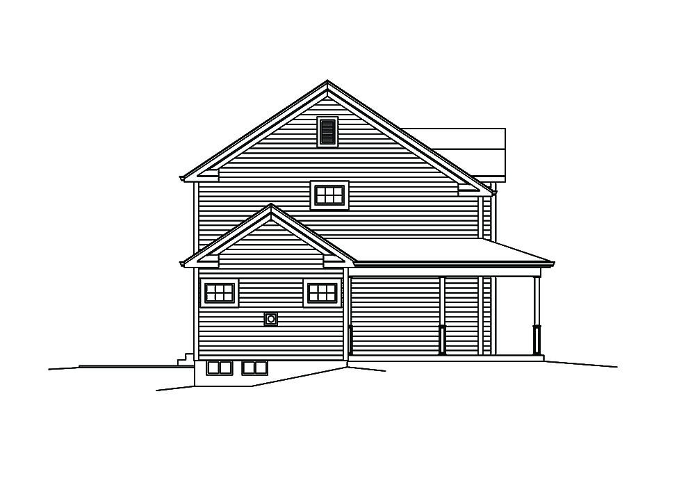 Home Plan Left Elevation of this 3-Bedroom,2555 Sq Ft Plan -138-1336