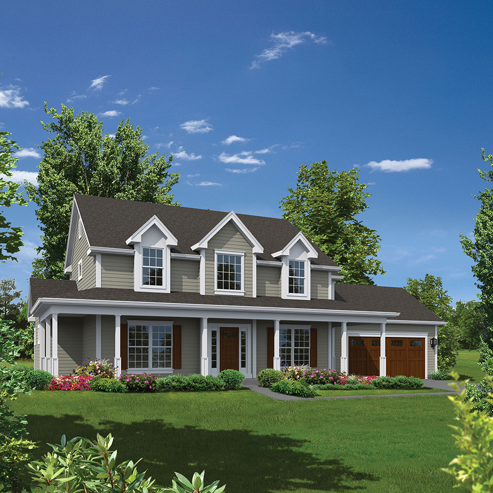 Front elevation of Country home (ThePlanCollection: House Plan #138-1336)