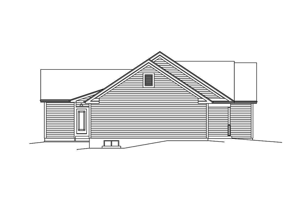 Home Plan Left Elevation of this 3-Bedroom,1994 Sq Ft Plan -138-1338