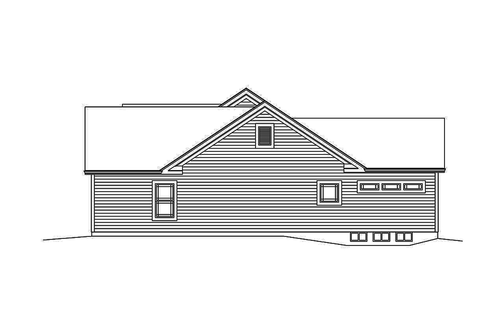Home Plan Right Elevation of this 3-Bedroom,1994 Sq Ft Plan -138-1338