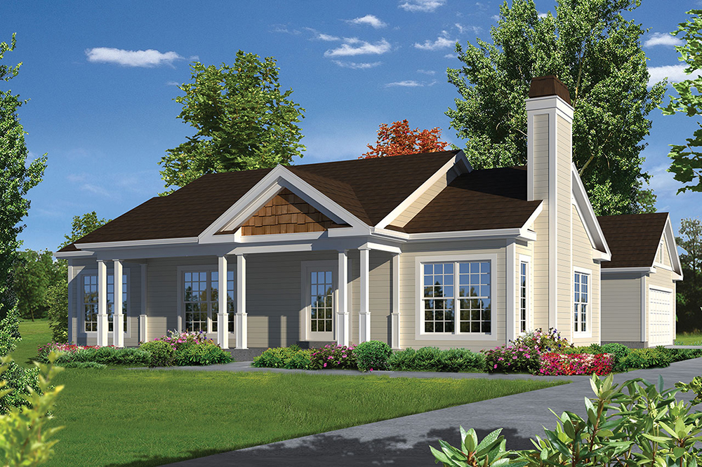 Front elevation of Country home (ThePlanCollection: House Plan #138-1339)