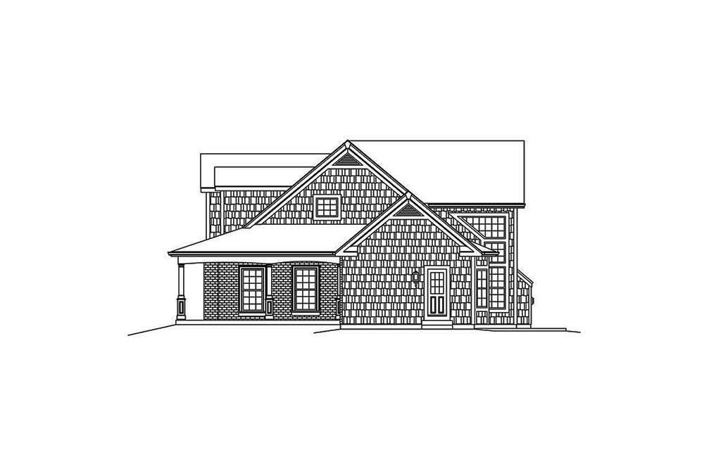 Home Plan Right Elevation of this 4-Bedroom,3782 Sq Ft Plan -138-1340
