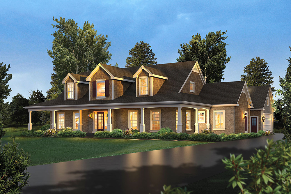 Front elevation of Country home (ThePlanCollection: House Plan #138-1340)