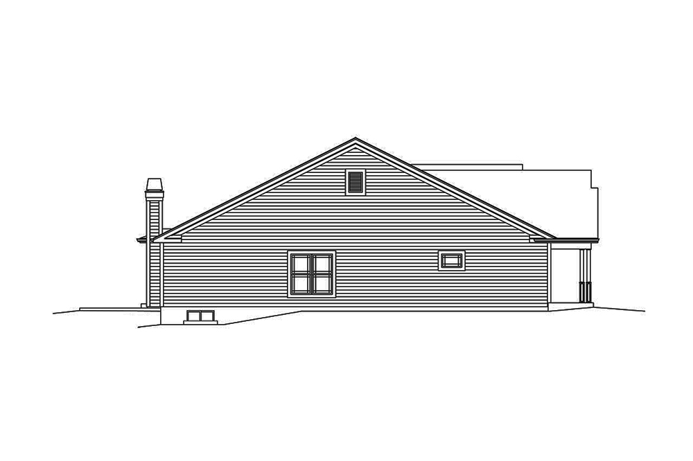 Home Plan Left Elevation of this 3-Bedroom,2453 Sq Ft Plan -138-1341