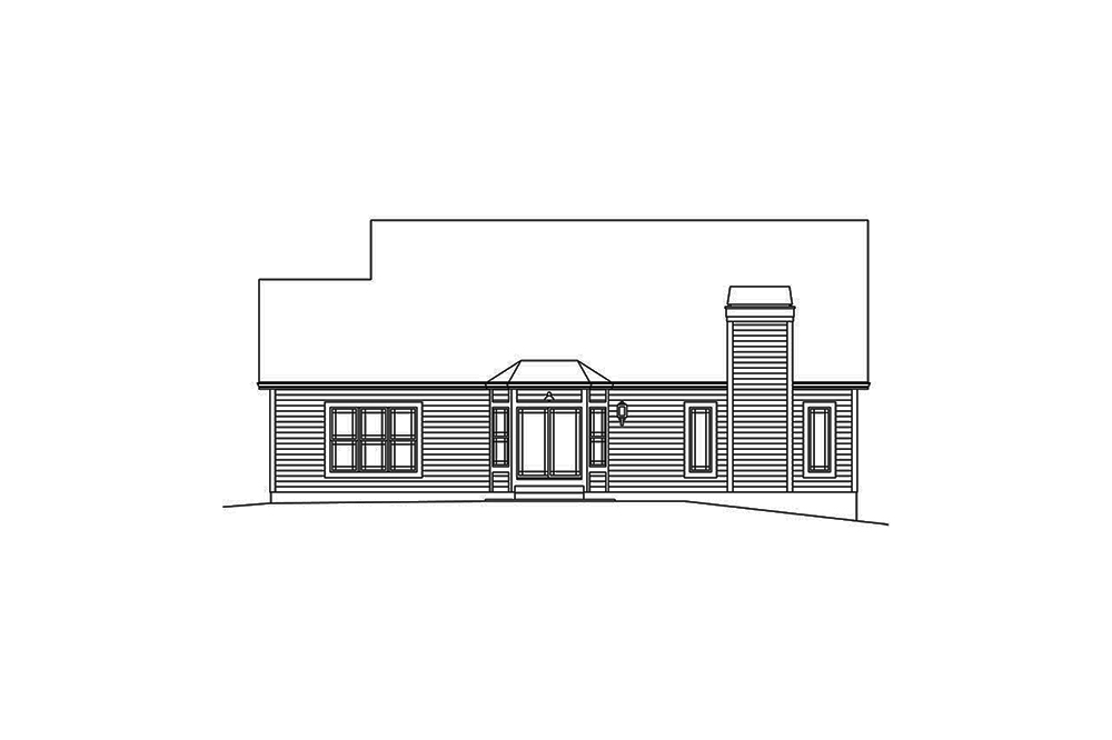 Home Plan Rear Elevation of this 3-Bedroom,2453 Sq Ft Plan -138-1341