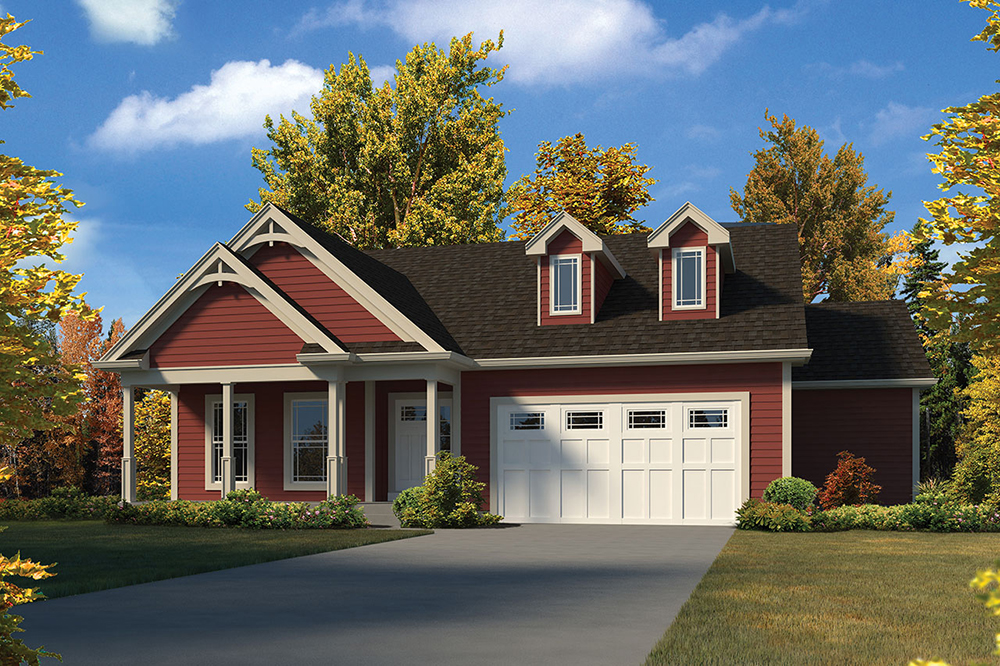 Front elevation of Country home (ThePlanCollection: House Plan #138-1341)