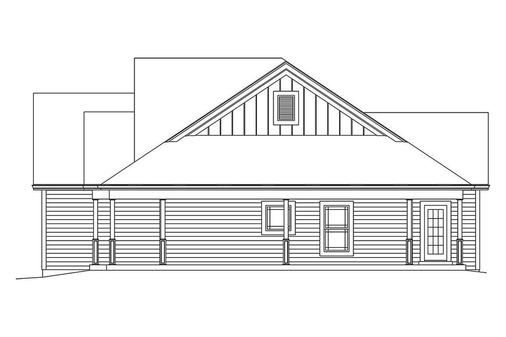 Home Plan Right Elevation of this 3-Bedroom,2156 Sq Ft Plan -138-1344