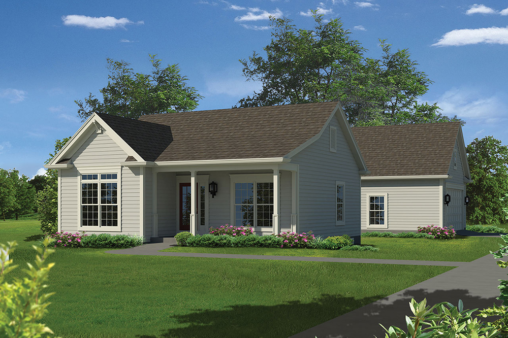 Front elevation of Country home (ThePlanCollection: House Plan #138-1347)