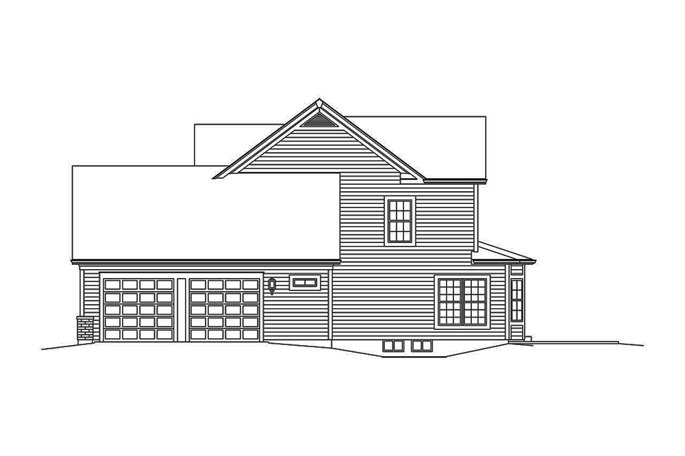 Home Plan Right Elevation of this 3-Bedroom,2240 Sq Ft Plan -138-1351