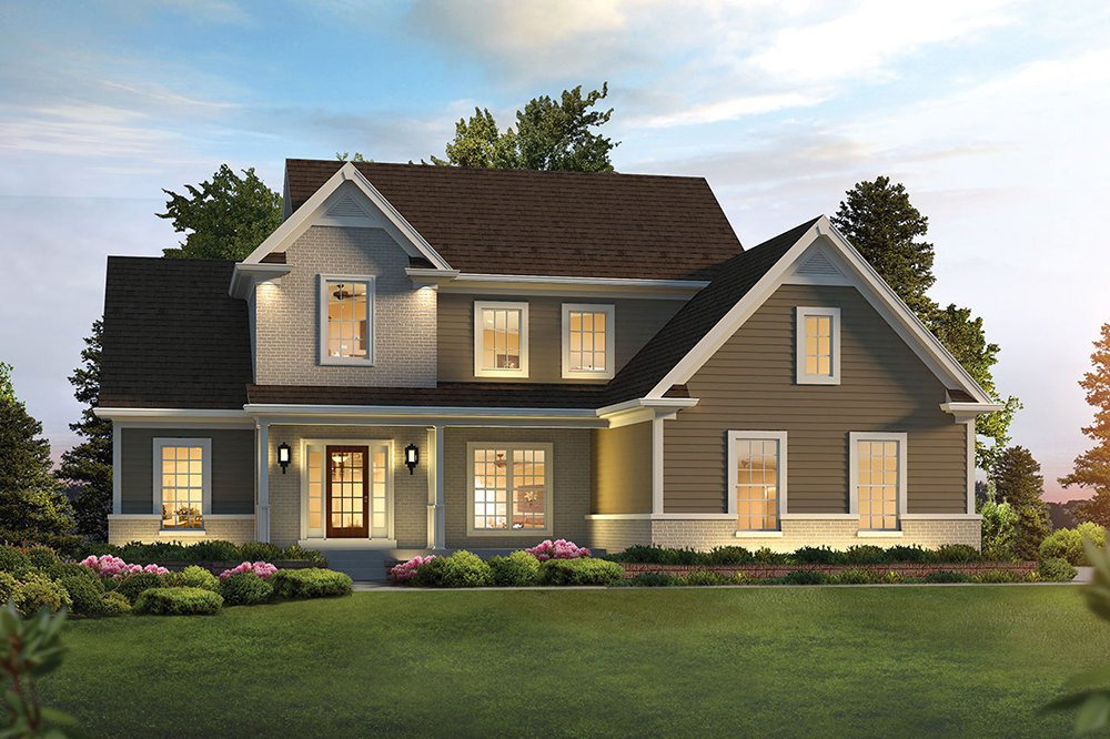Front elevation of Country home (ThePlanCollection: House Plan #138-1351)