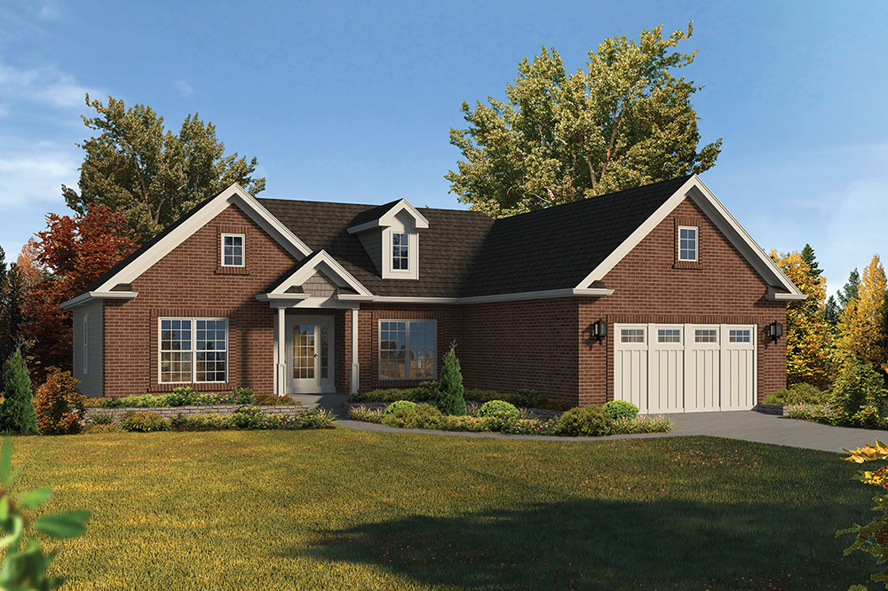 Front elevation of Country home (ThePlanCollection: House Plan #138-1352)